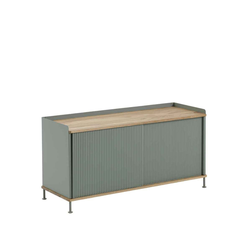 MUUTO ENFOLD Sideboard, low Oak/Dusty Green