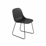 MUUTO FIBER Side Chair with sled base, black