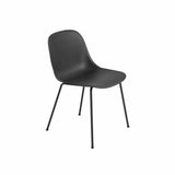 MUUTO FIBER Side Chair with Tube Base Black/Anthracite Black