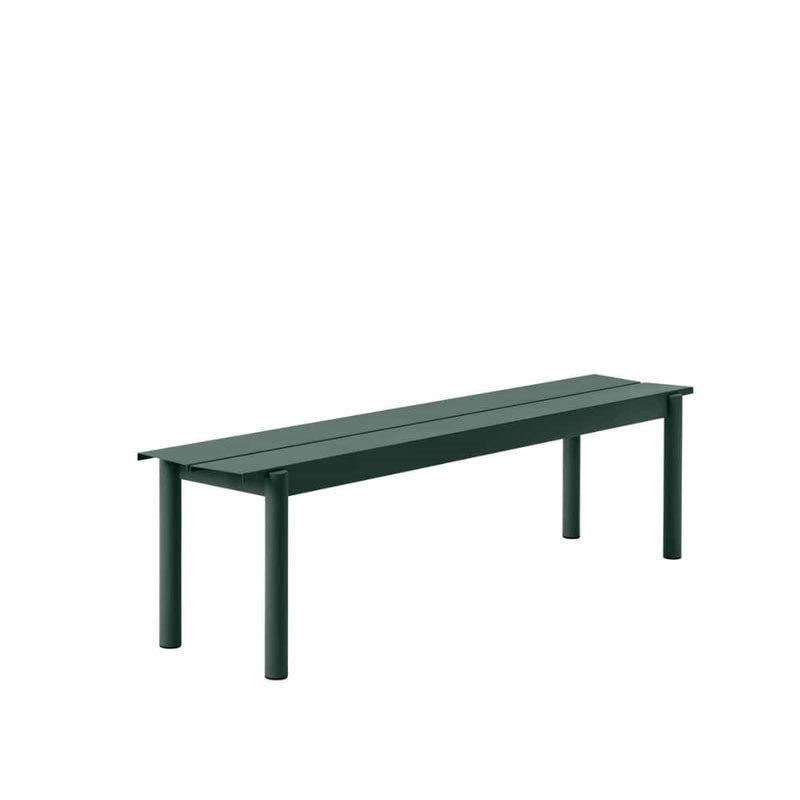 MUUTO LINEAR Steel Bench 170 x 34 cm / Dark Green