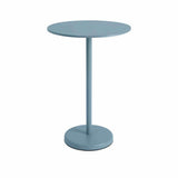 MUUTO LINEAR Steel Café Table, Round 70 cm, H 105 cm Pale Blue