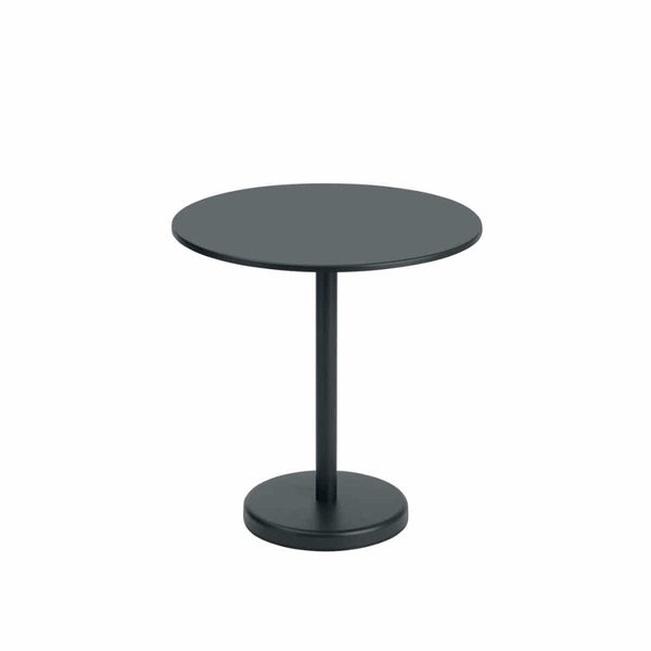 MUUTO LINEAR Steel Café Table, Round 73 cm / Black