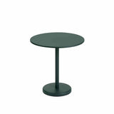 MUUTO LINEAR Steel Café Table, Round 73 cm / Dark Green