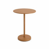 MUUTO LINEAR Steel Café Table, Round 70 cm, H 95 cm Burnt Orange