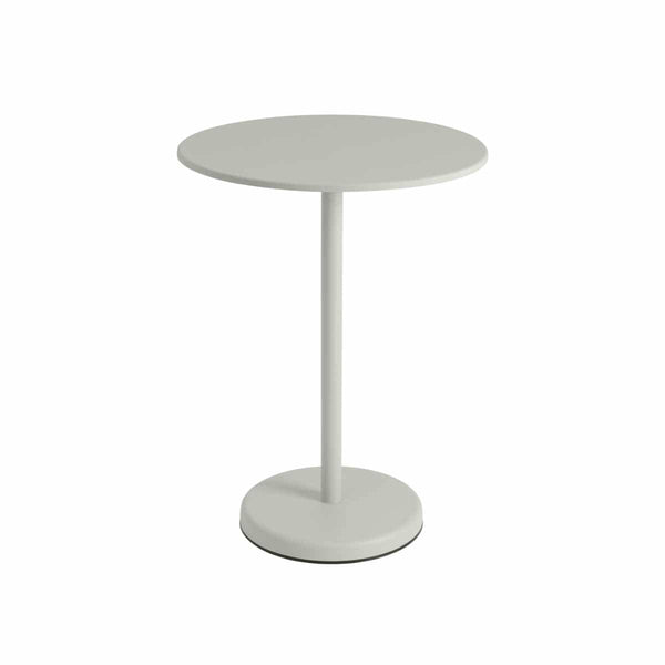 MUUTO LINEAR Steel Café Table, Round 70 cm, H 95 cm Grey
