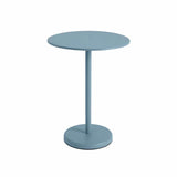 MUUTO LINEAR Steel Café Table, Round 70 cm, H 95 cm Pale Blue
