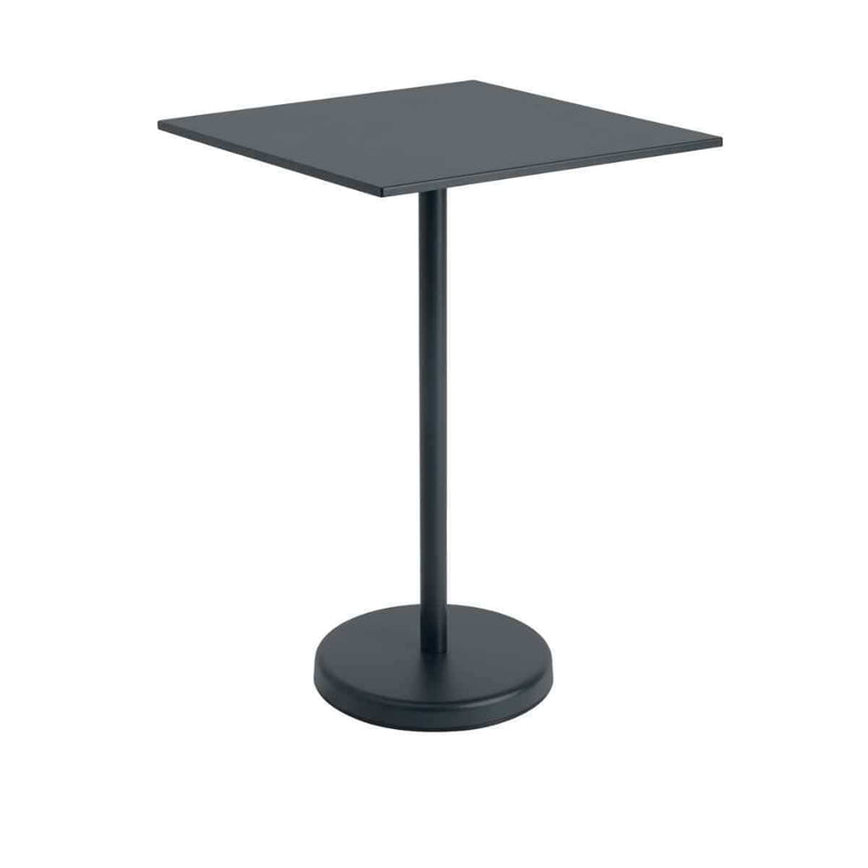 MUUTO LINEAR Steel Café Table, Square 70 x 70 cm, H 105 cm Black