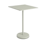 MUUTO LINEAR Steel Café Table, Square 70 x 70 cm, H 105 cm Grey