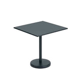 MUUTO LINEAR Steel Café Table, Square 70 x 70 cm, H 73 cm Black