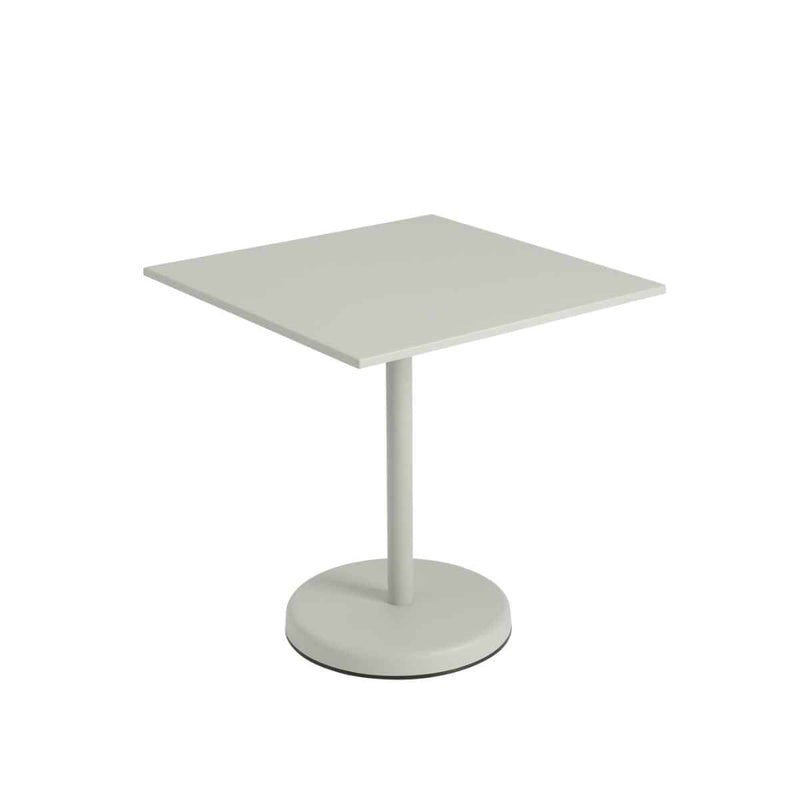 MUUTO LINEAR Steel Café Table, Square 70 x 70 cm, H 73 cm Grey