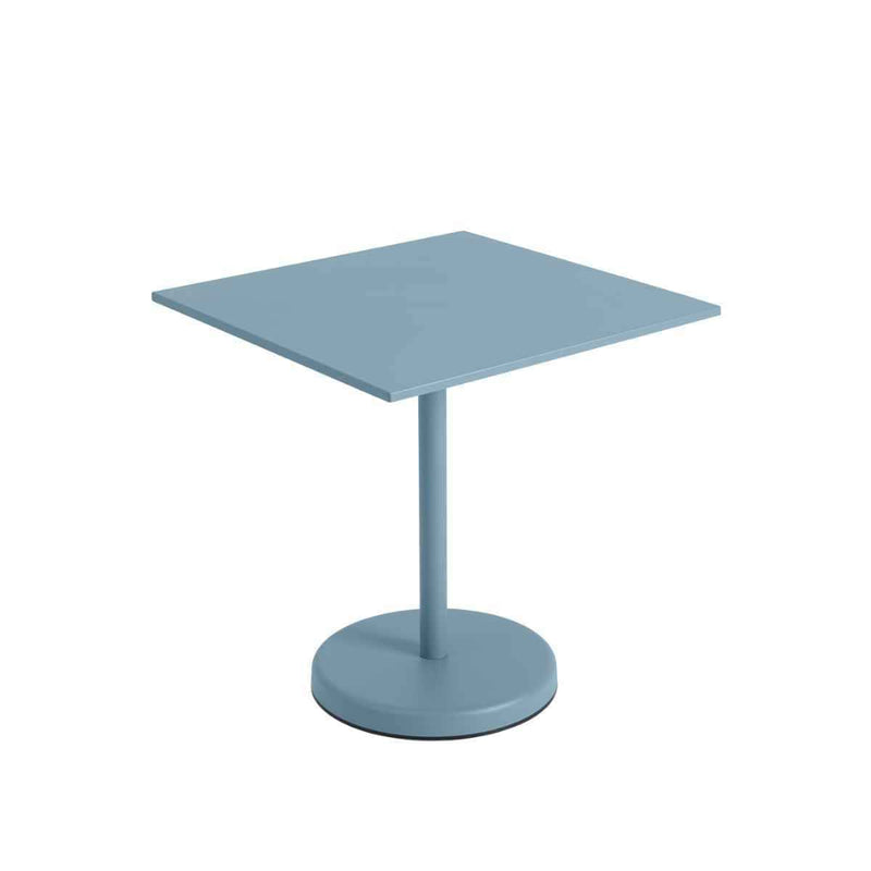 MUUTO LINEAR Steel Café Table, Square 70 x 70 cm, H 73 cm Pale Blue