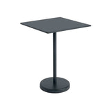 MUUTO LINEAR Steel Café Table, Square 70 x 70 cm, H 95 cm Black