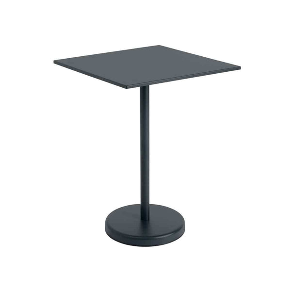 MUUTO LINEAR Steel Café Table, Square 70 x 70 cm, H 95 cm Black