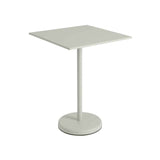 MUUTO LINEAR Steel Café Table, Square 70 x 70 cm, H 95 cm Grey