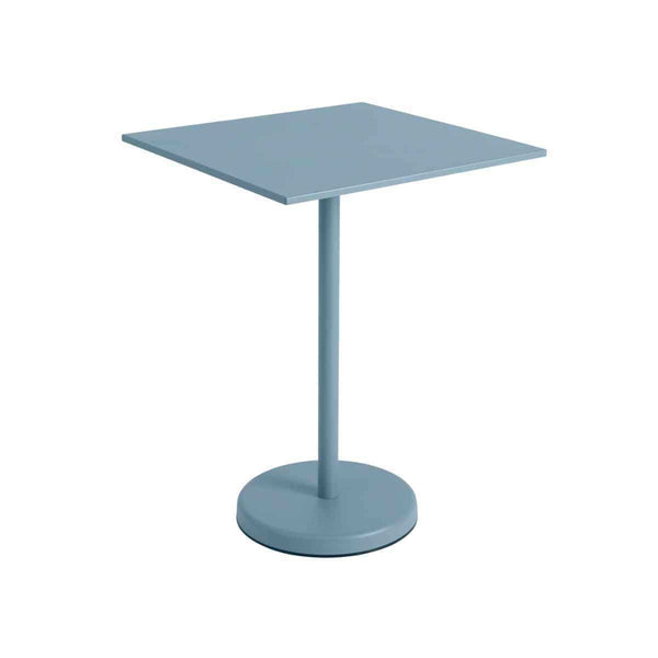 MUUTO LINEAR Steel Café Table, Square 70 x 70 cm, H 95 cm Pale Blue