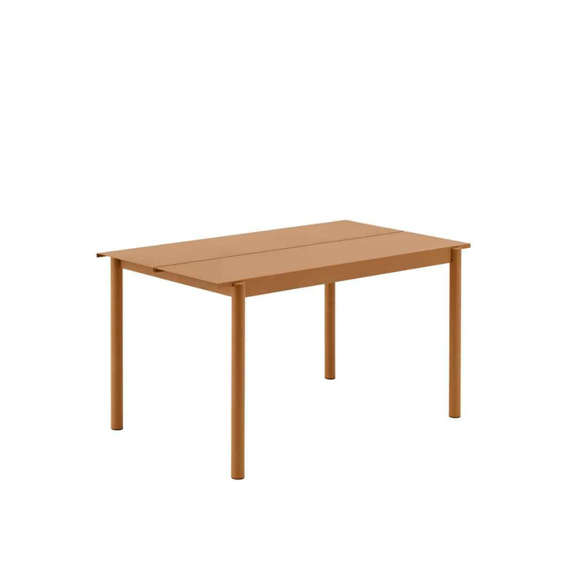 MUUTO LINEAR Steel Table, 140 x 75 cm Burnt Orange