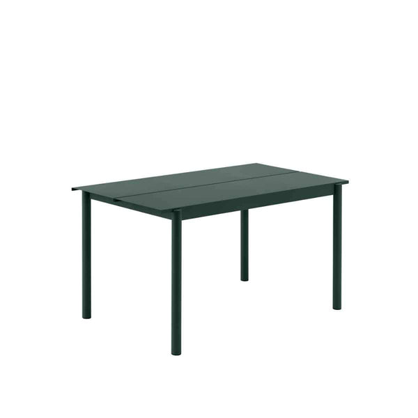 MUUTO LINEAR Steel Table, 140 x 75 cm Dark Green