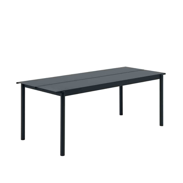 MUUTO LINEAR Steel Table, 200 x 75 cm Black