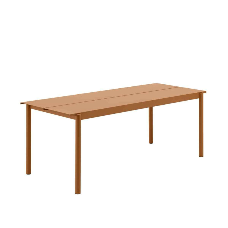 MUUTO LINEAR Steel Table, 200 x 75 cm Burnt Orange