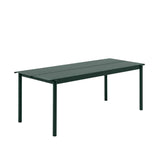 MUUTO LINEAR Steel Table, 200 x 75 cm Dark Green