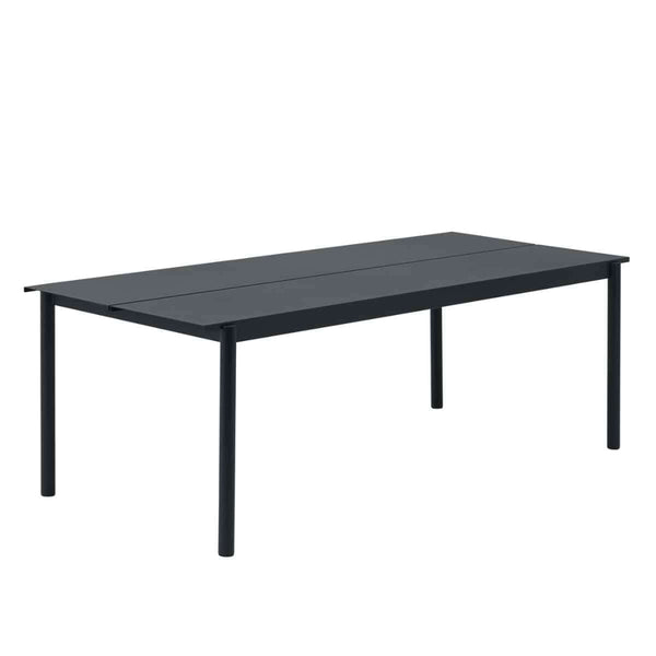 MUUTO LINEAR Steel Table, 220 x 90 cm Black