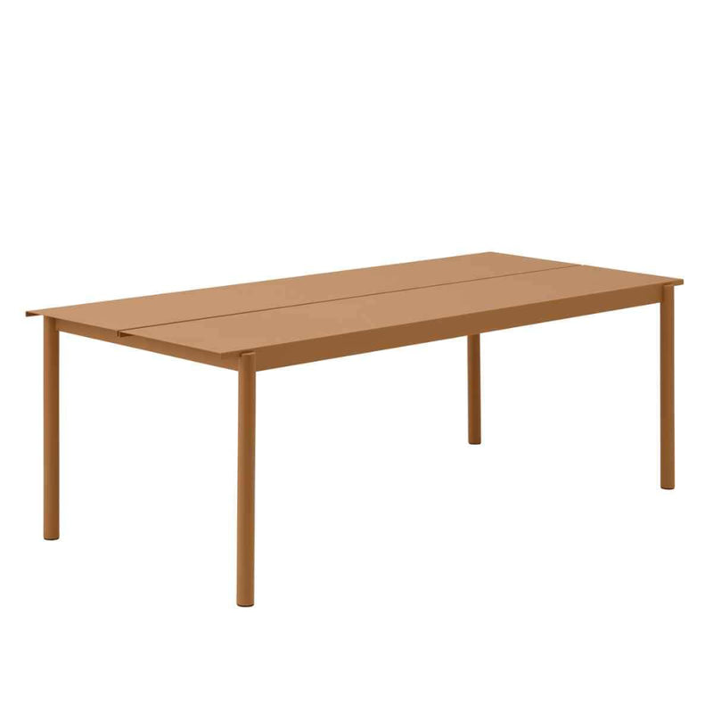 MUUTO LINEAR Steel Table, 220 x 90 cm Burnt Orange