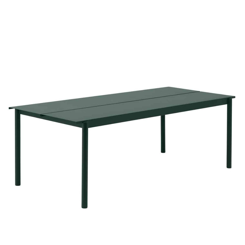 MUUTO LINEAR Steel Table, 220 x 90 cm Dark Green
