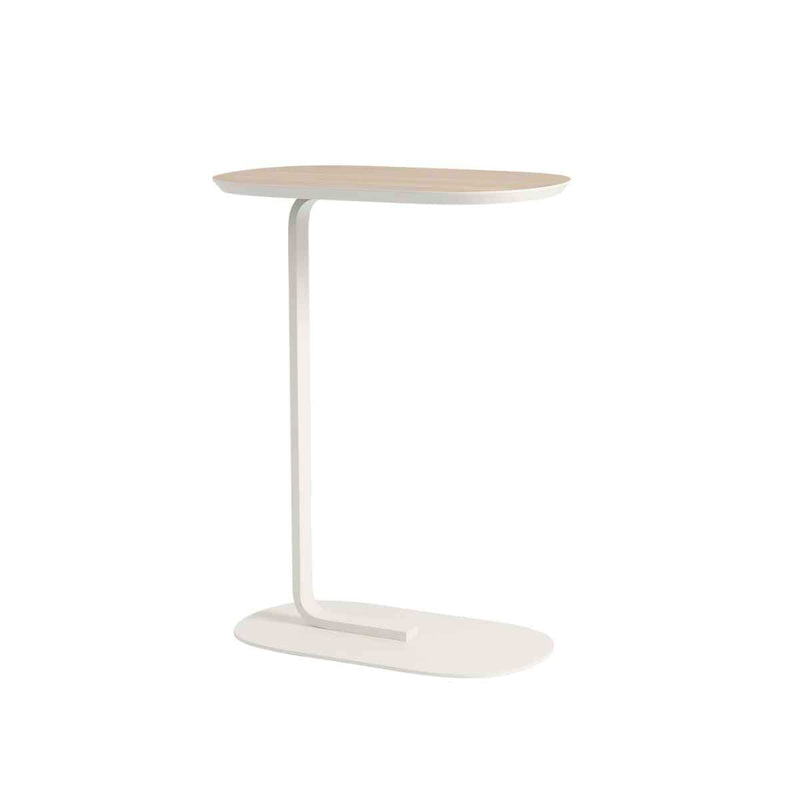 MUUTO RELATE Side Table, hoogte 73,5 cm Oak Veneer/Off-White