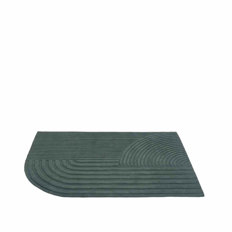 MUUTO RELEVO Rug, 170 x 240 cm Dark Green