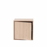 MUUTO STACKED Storage System, Medium with door Oak