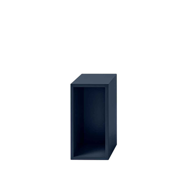 MUUTO STACKED Storage System, Small with back Midnight Blue
