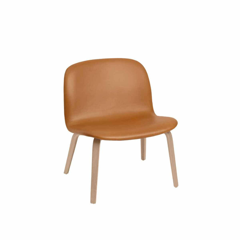 MUUTO Visu Lounge Chair wood base Refine Leather Cognac / Oak