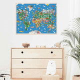 OMY Reuzenposter met stickers 70 x 100 cm, ATLAS