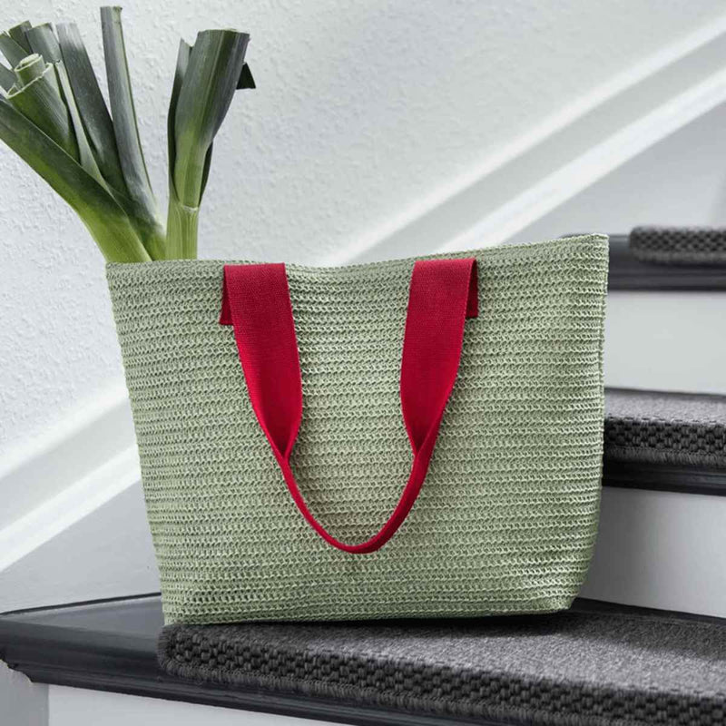 Remember Shopper bag, Limoengroen | Bordeauxrood