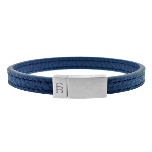 STEEL & BARNETT GRADY Lederen armband, Marine Blauw
