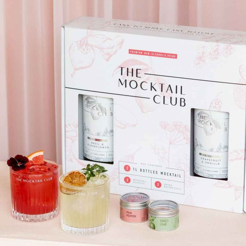 The Mocktail Club MOCKTAIL Giftbox The Perfect Serve (Basil & Elderflower - Grapefruit & Vanilla)