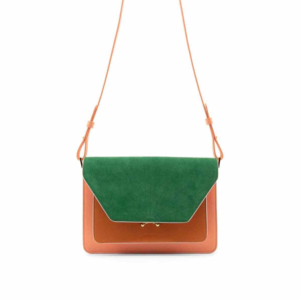 The Sticky Sis Club Satchel, French pink | Croissant brown | Paris green