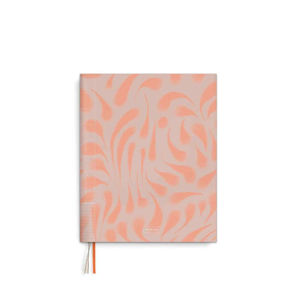 Tine+Mia Notebook A5, Orange waves