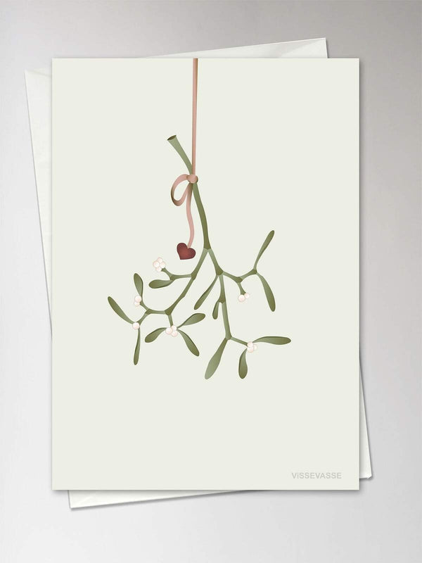 Vissevasse Wenskaart dubbel, Mistletoe