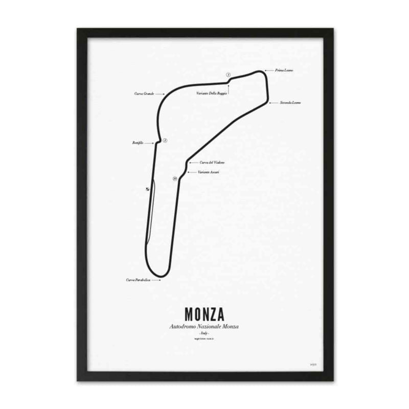 WIJCK. Kader + Poster F1 - Circuit Monza 30 x 40 cm