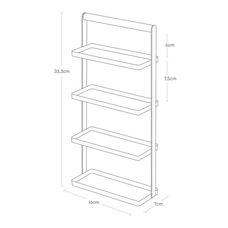 Yamazaki TOSCA Accessoires display met 4 niveaus, wit